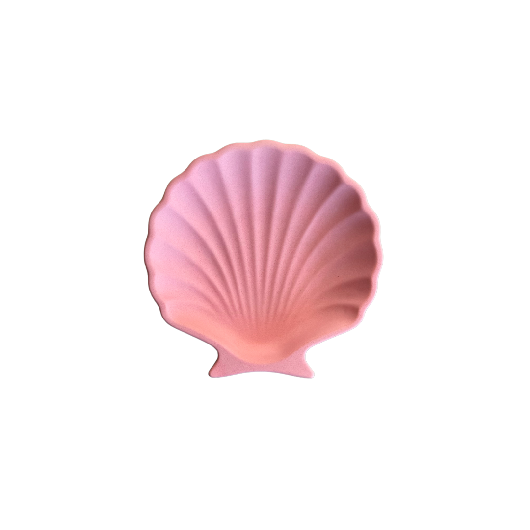 Handgemaakte schelpvormige schaal van Limala in roze, perfect voor sieraden of kleine voorwerpen