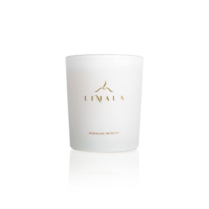 Madagascar Bliss geurkaars van Limala, luxe geurervaring in elegante witte pot